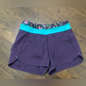 Ivivva purple relay racer shorts, size 6